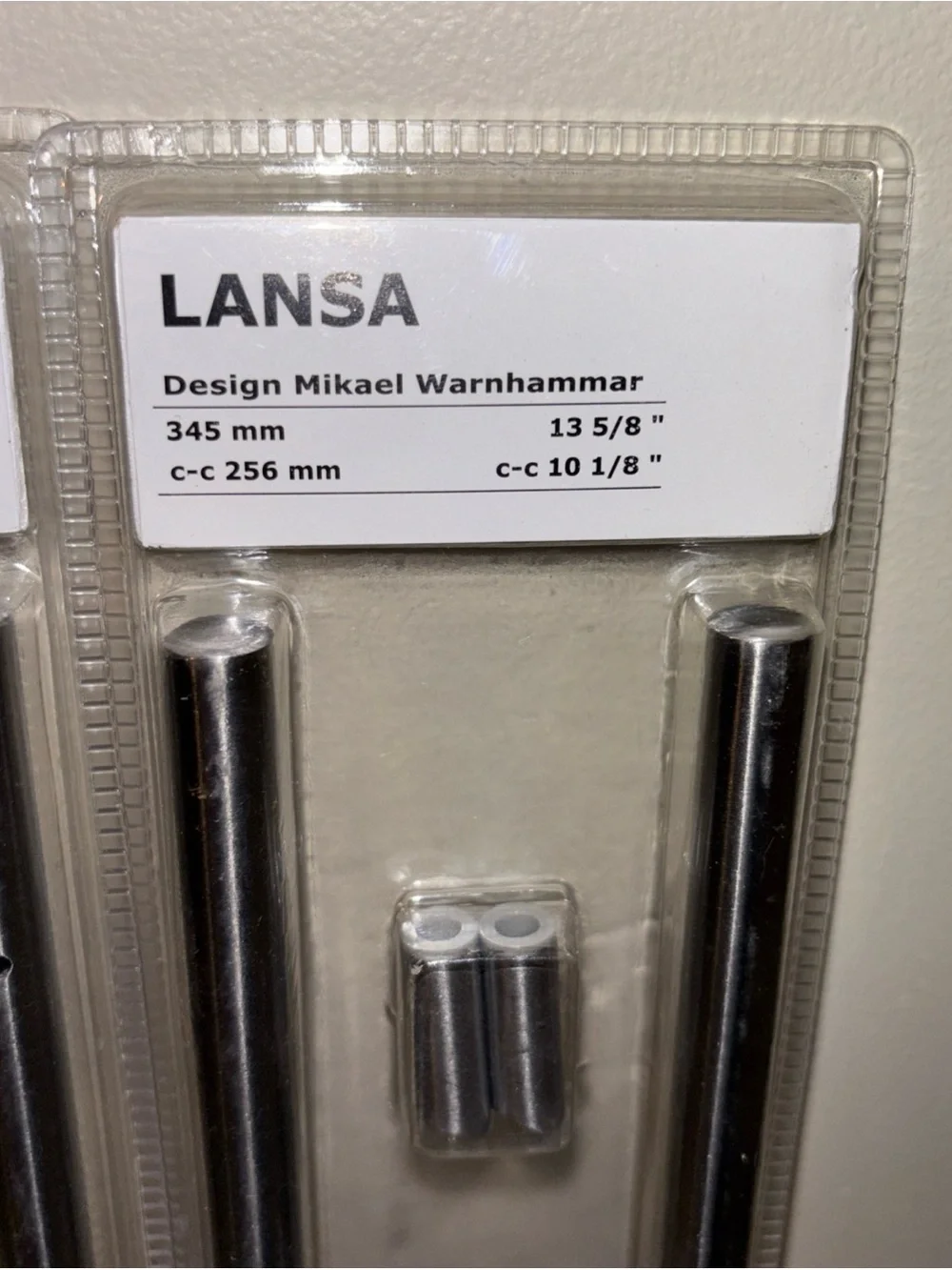 IKEA LANSA Brushed Nickel Closet Rod Support Kit - Silver Finish